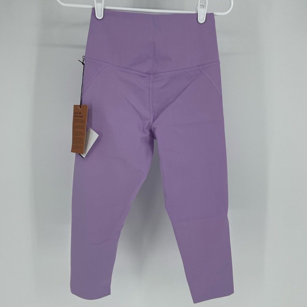 GIRLFRIEND COLLECTIVE NWT HIGH WAIST CAPRI LEGGINGS LILAC PURPLE SMALL - Picture 5 of 8